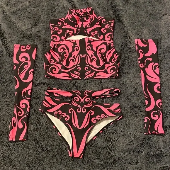 Pink and Black Rave Marching Set - Picture 3 of 5